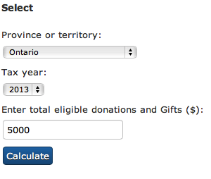 How much tax can you save for a charitable donation in Toronto?