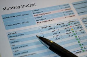 Monthly budget for business & personal finances