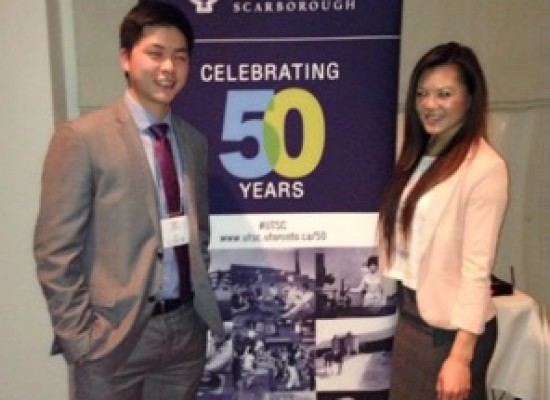 Hogg Shain and Scheck accountants attend the UTSC Alumni Event PWR Play in Scarborough.