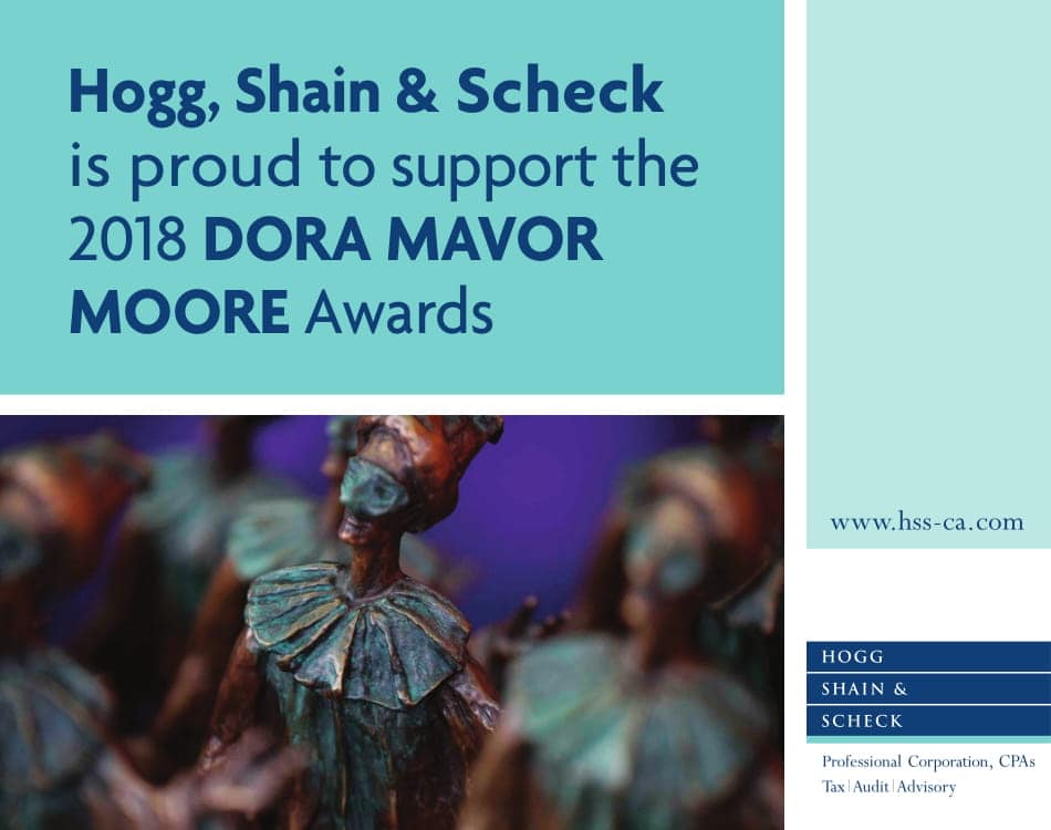​Hogg, Shain & Scheck support the 2018 Dora Mavor Moore Awards