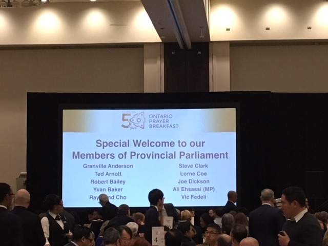 Hogg, Shain & Scheck attend the 50th Annual Ontario Prayer Breakfast