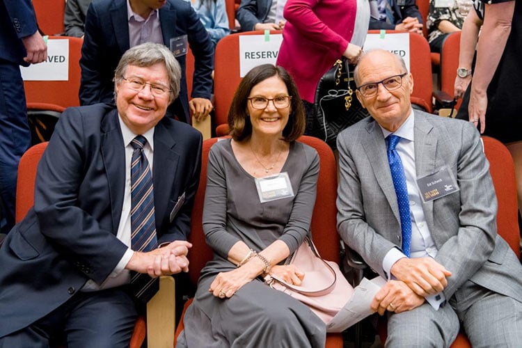 Ed Scheck passes torch during Ryerson Alumni Achievement Award - Hogg, Shain & Scheck