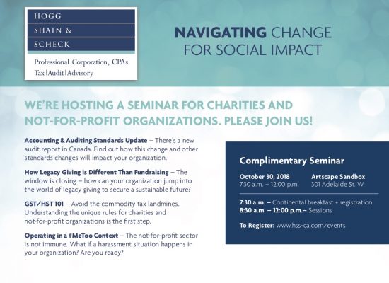 Seminar for Charities and Not-for-Profit organizations