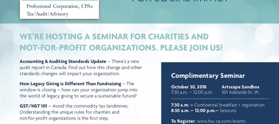 Seminar for Charities and Not-for-Profit organizations
