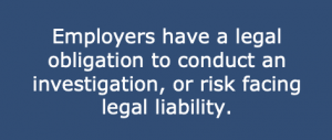 Operating in a #MeToo Context - Employers Legal Obligation to Conduct an Investigation