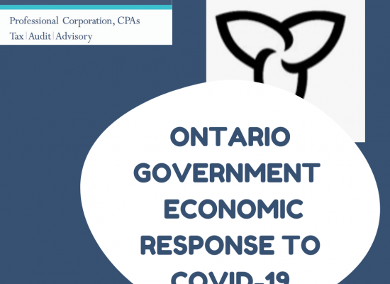 Ontario Government’s Economic Response to COVID-19