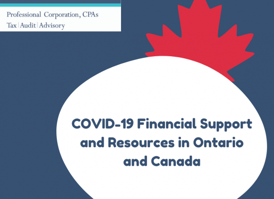 COVID-19 Financial Support and Resources in Ontario and Canada – Listed by Hogg, Shain & Scheck