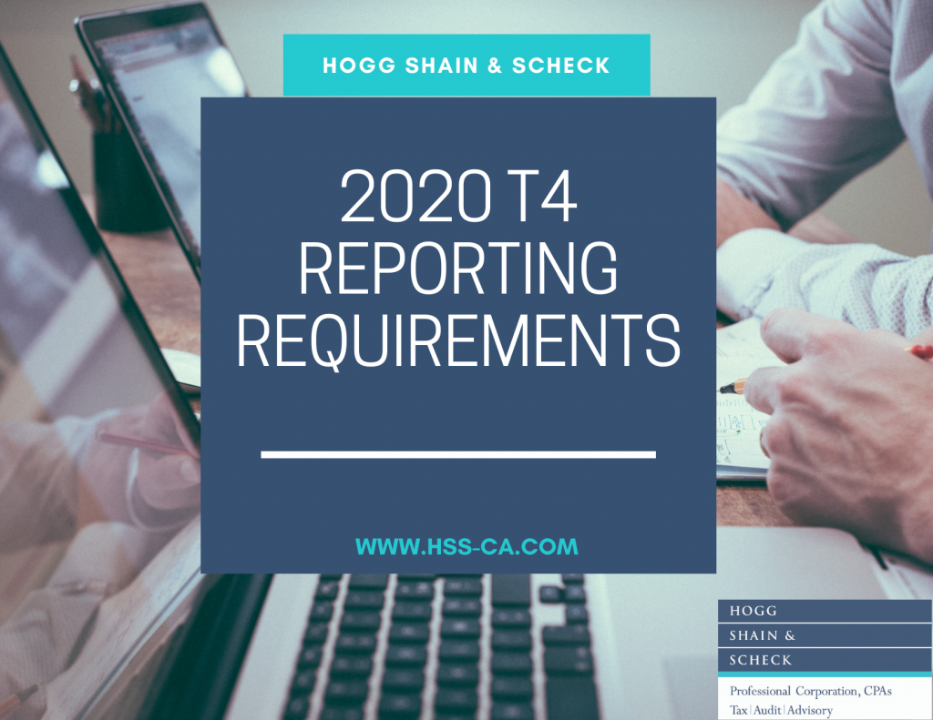New 2020 T4 Reporting Requirements for Employers in Canada – Hogg, Shain & Scheck